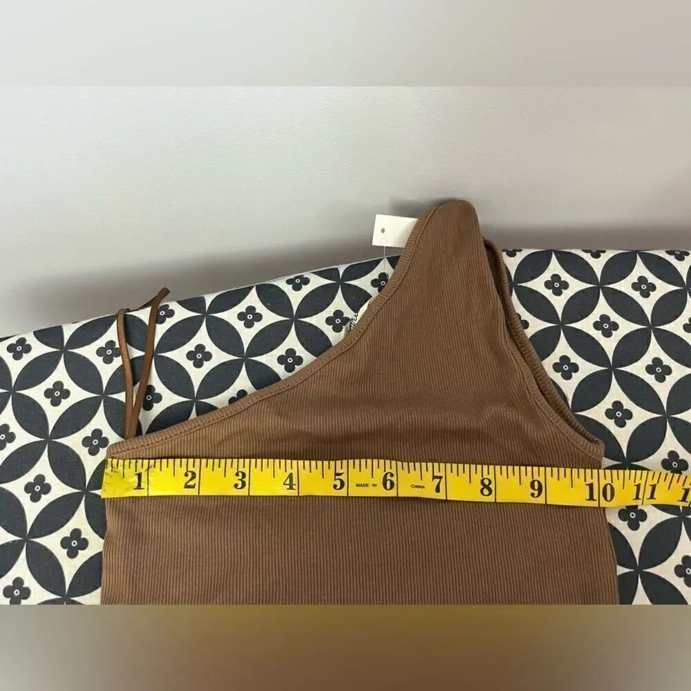 Madewell Brightside Rib One-Shoulder Tank NWT Size XXS - Picture 8 of 10